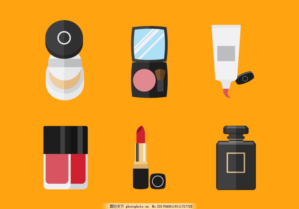 手繪化妝品圖標(biāo)
